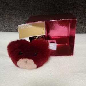 Michael Kors Teddy Bear Pom Pom Keychain